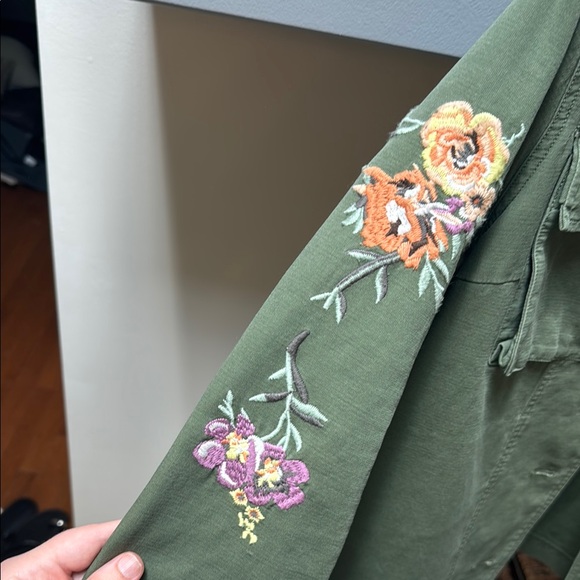 Levi’s Embroidered Green Military Jacket - Picture 2 of 12